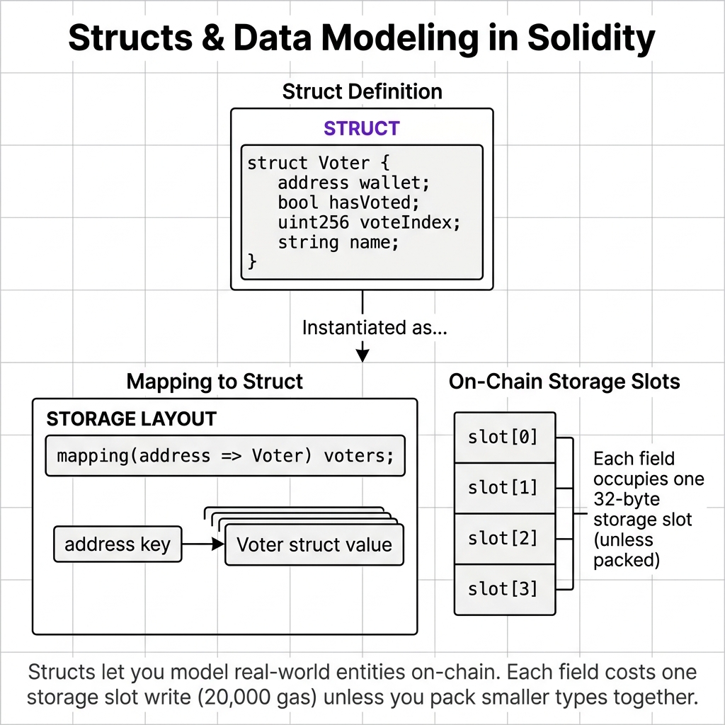 Structs & Data Modeling in Solidity
