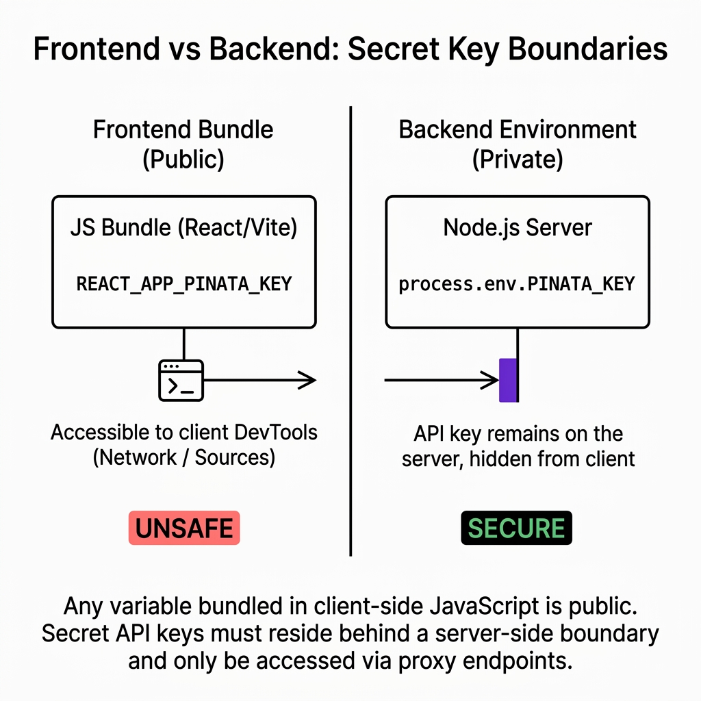 Frontend vs Backend: Secret Key Boundaries